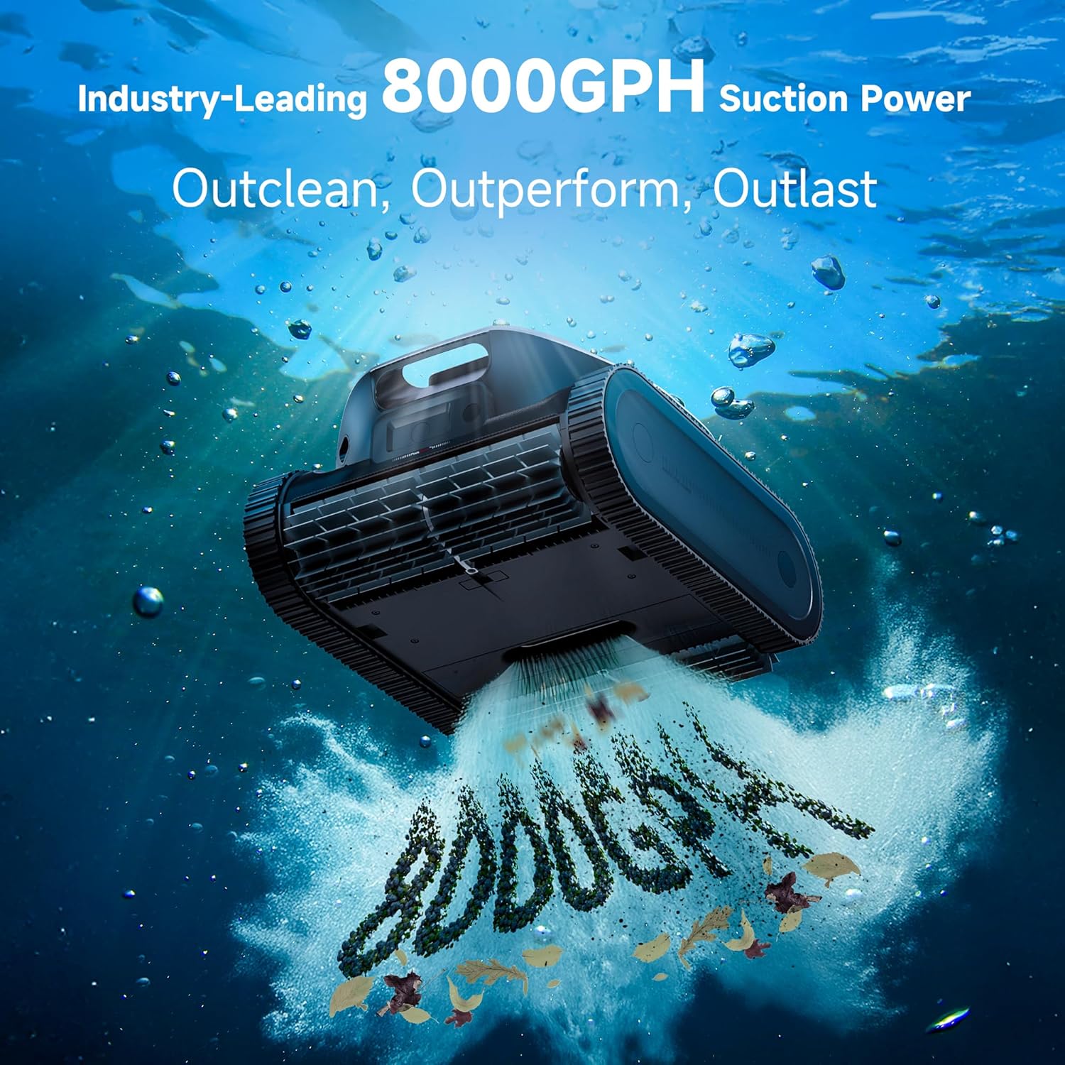 Dreame Z1 Pro Cordless Robotic Pool Cleaner, LiFi Remote Control, 8000 GPH Suction, Waterline Cleaning, Auto-Retrieval, Above and In-Ground Pools
