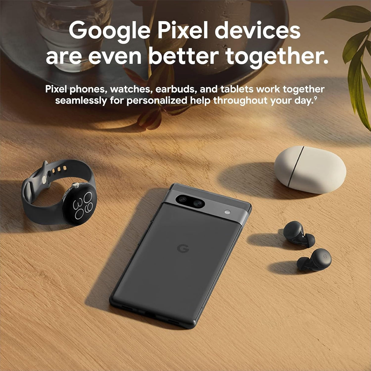 Google Pixel 7a Unlocked Android Smartphone, 128GB, Wide-Angle Camera, 24-Hour Battery, Tensor G2, Charcoal