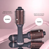L'ange Hair Le Volume 2-in-1 Titanium Blow Dryer Brush, 75mm Oval Barrel, for Smooth, Frizz-Free Styling on All Hair Types, Black