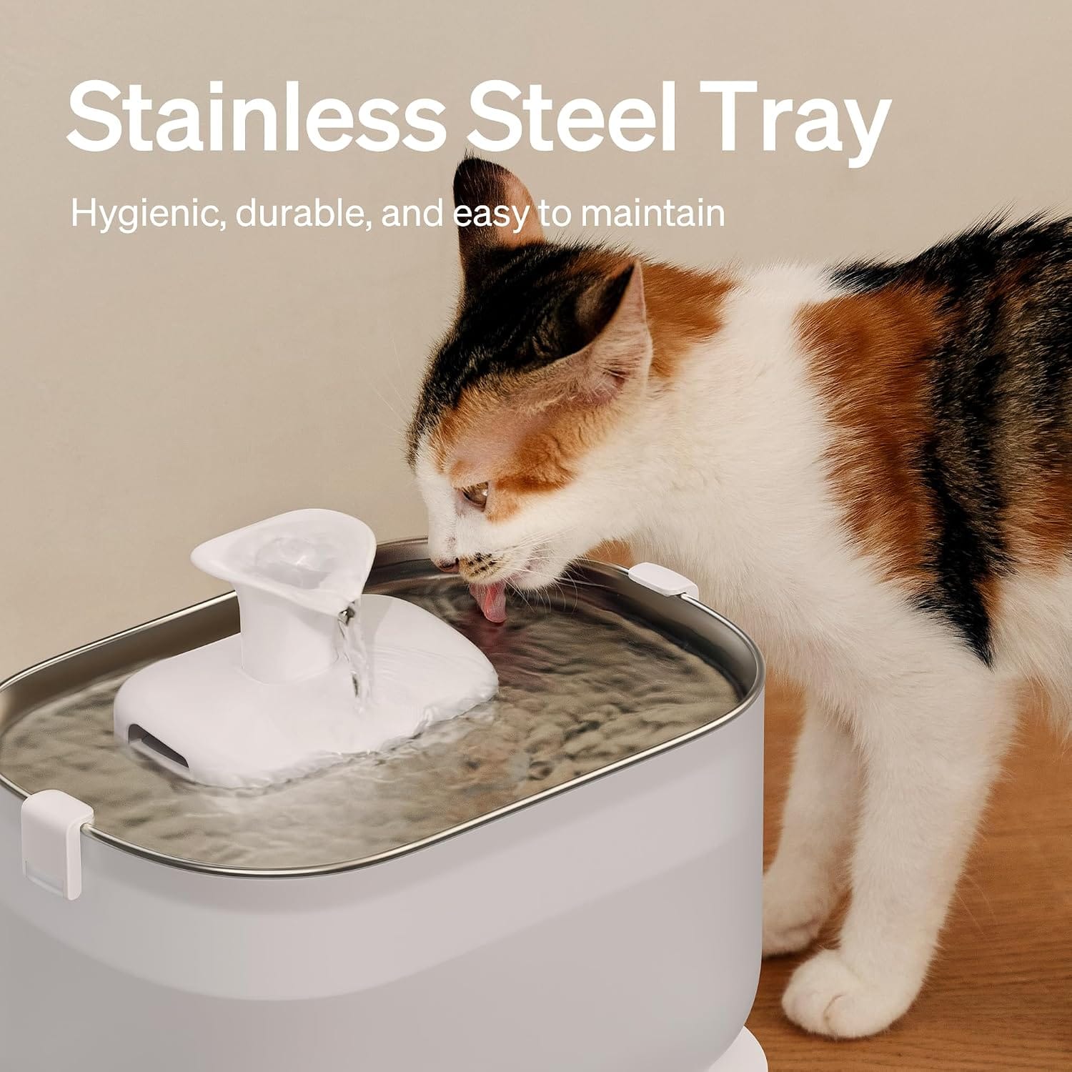Petlibro Cat Water Fountain with Wireless Pump, 2.5L/84oz with Two Flow Modes, White - Certified Refurbished