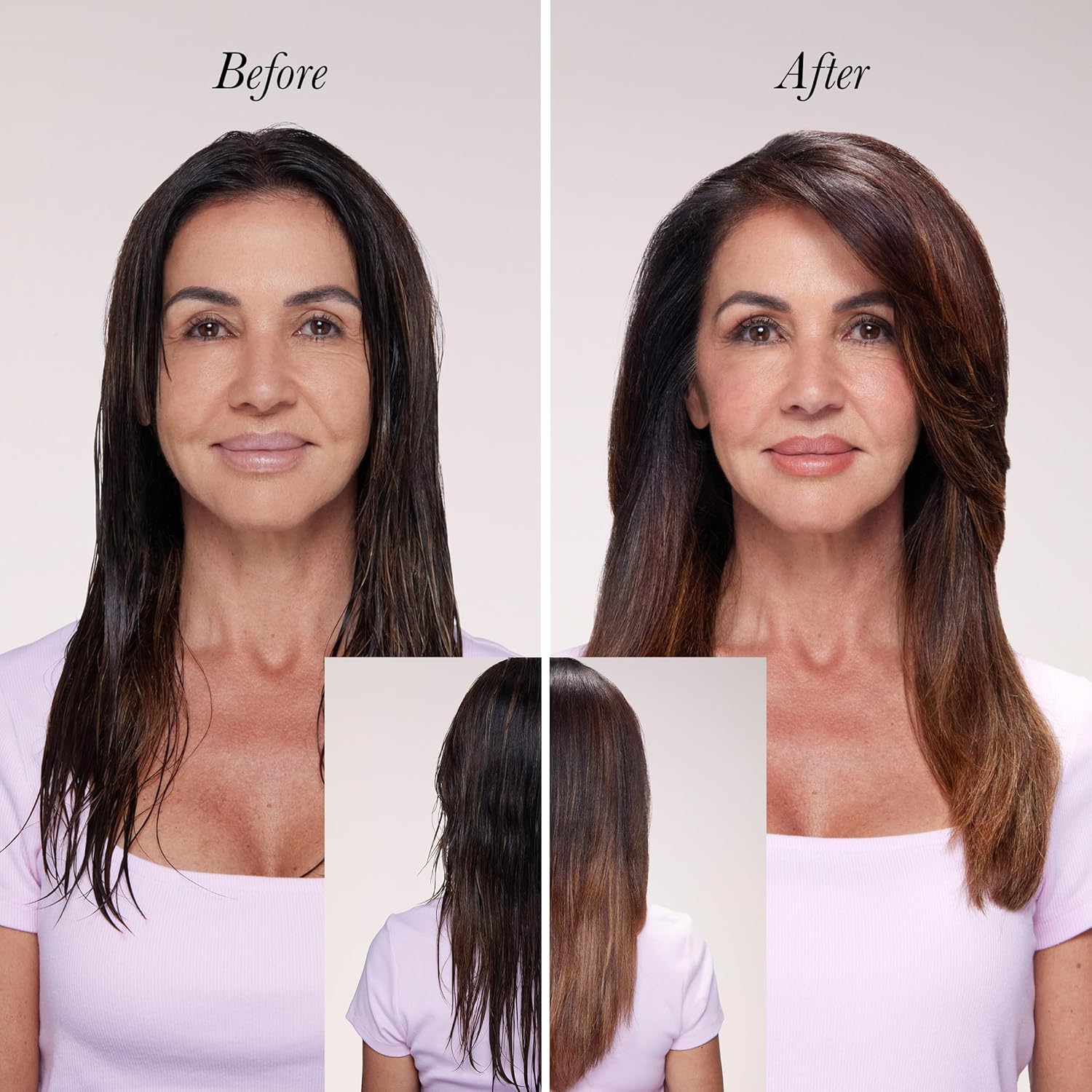 L'ange Hair Le Volume 2-in-1 Titanium Blow Dryer Brush, 75mm Oval Barrel, for Smooth, Frizz-Free Styling on All Hair Types, Black