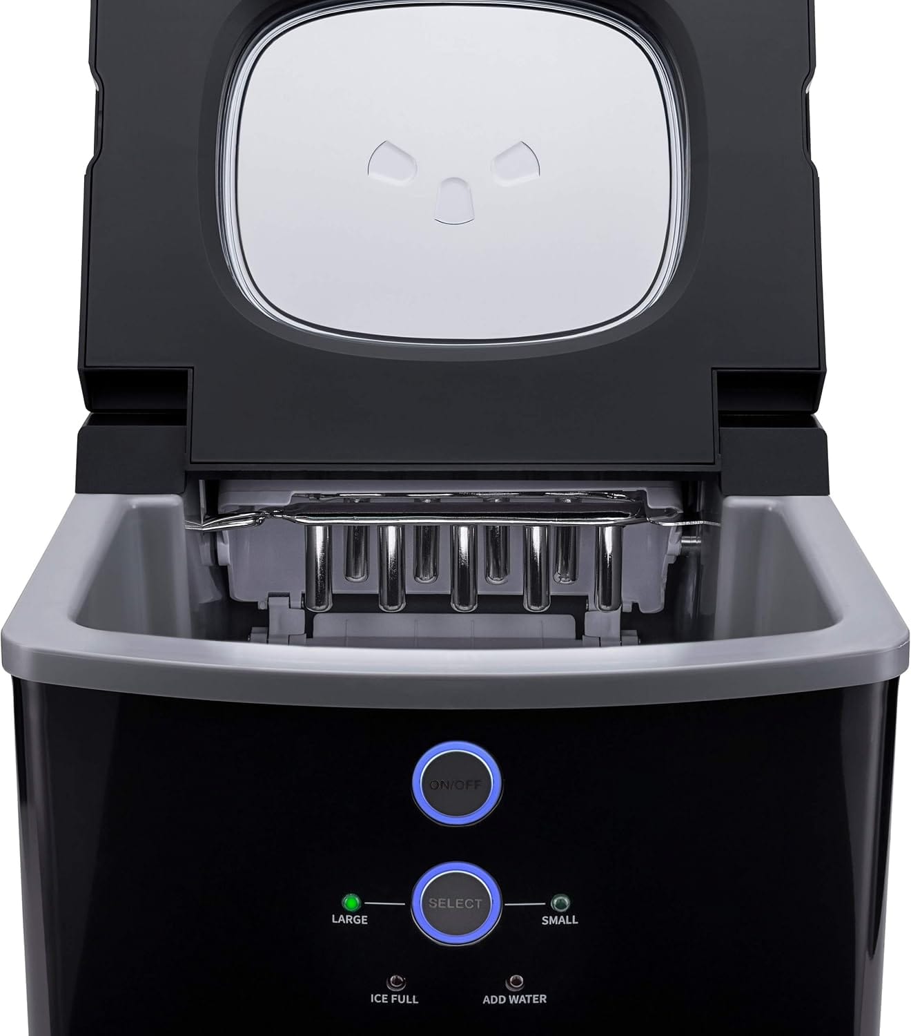 Newair Portable Ice Maker with 2 Ice Sizes, 33 lbs of Ice a Day, Black - Certified Refurbished