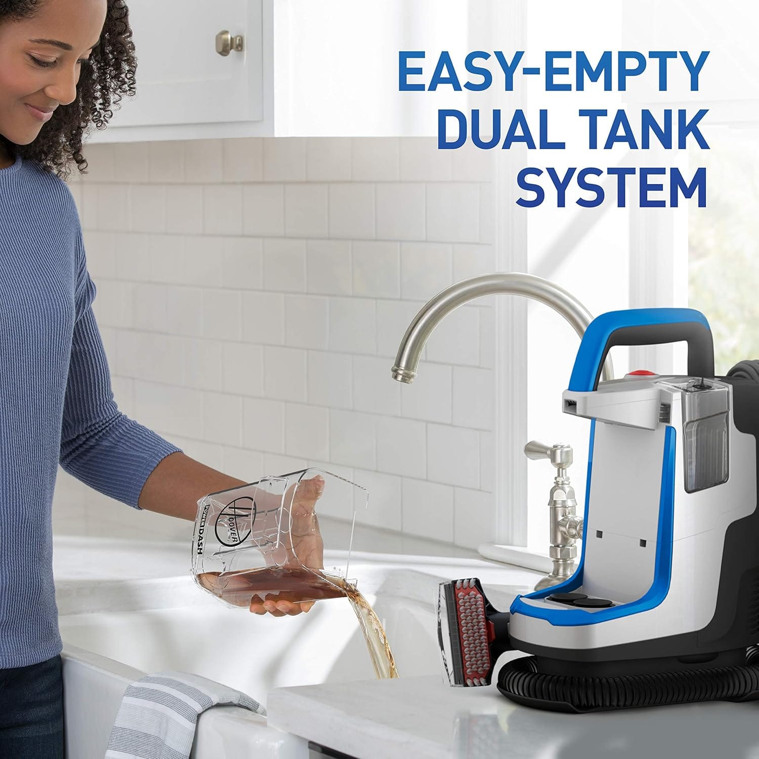 Hoover PowerDash GO Pet+ Portable Spot Carpet Cleaner, Lightweight Spot and Upholstery Shampooer Machine, Pet Stain Remover, Use with Hoover Solution