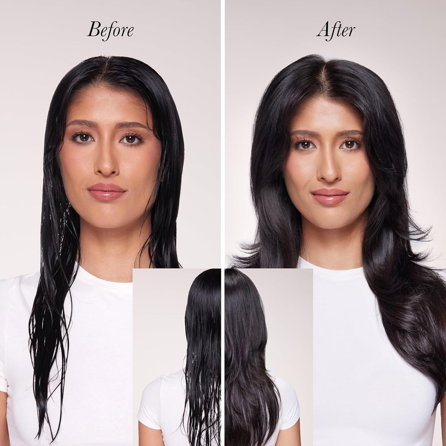 L'ange Hair Le Volume 2-in-1 Titanium Blow Dryer Brush, 75mm Oval Barrel, for Smooth, Frizz-Free Styling on All Hair Types, Black