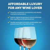 Newair Freestanding Wine Fridge, 27 Bottles, Stainless Steel - Certified Refurbished