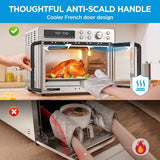 Midea Flexify French Door Air Fryer Oven, Extra-Large Air Fryer & Toaster Oven Combo, Stainless Steel - Certified Refurbished