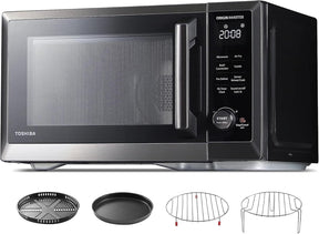 Toshiba 1.0 cu. ft. 7-in-1 OptiChef Countertop Microwave Oven Air Fryer Combo, 1000W, Black - Certified Refurbished