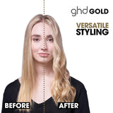 ghd Gold 0.5"- 2" Flat Iron Hair Straightener, Professional Ceramic Styling Tool for Smoother, Stronger Hair & Color Protection