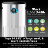 Shark Nanoseal HEPA Air Purifier MAX with Clean Sense, Covers 1350 Sq Ft, Captures 99.98% of Dust & Allergens, White - Open Box