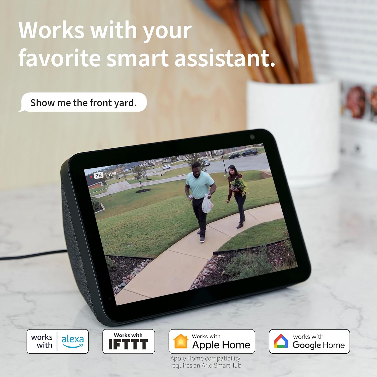 Arlo Essential 2nd Gen 2K XL Single Cam, White - Certified Refurbished