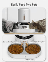 PETLIBRO Granary 5L Automatic Pet Feeder, Double Tray, White - Certified Refurbished