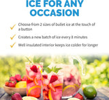 Newair Portable Ice Maker with 2 Ice Sizes, 33 lbs of Ice a Day, Black - Certified Refurbished