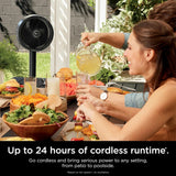 Shark FlexBreeze Indoor & Outdoor Fan with Pedestal & Tabletop, Portable, Remote, Quiet, Corded & Cordless, White - Open Box