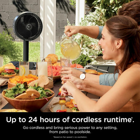 Shark FlexBreeze Indoor & Outdoor Fan with Pedestal & Tabletop, Portable, Remote, Quiet, Corded & Cordless, White - Open Box