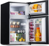 Newair Compact Mini Fridge with Freezer, 3.1 Cu. Ft., Black - Certified Refurbished