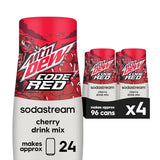 SodaStream MTN Dew Code Red Drink Mix for Sparkling Water Makers, Pack of 4