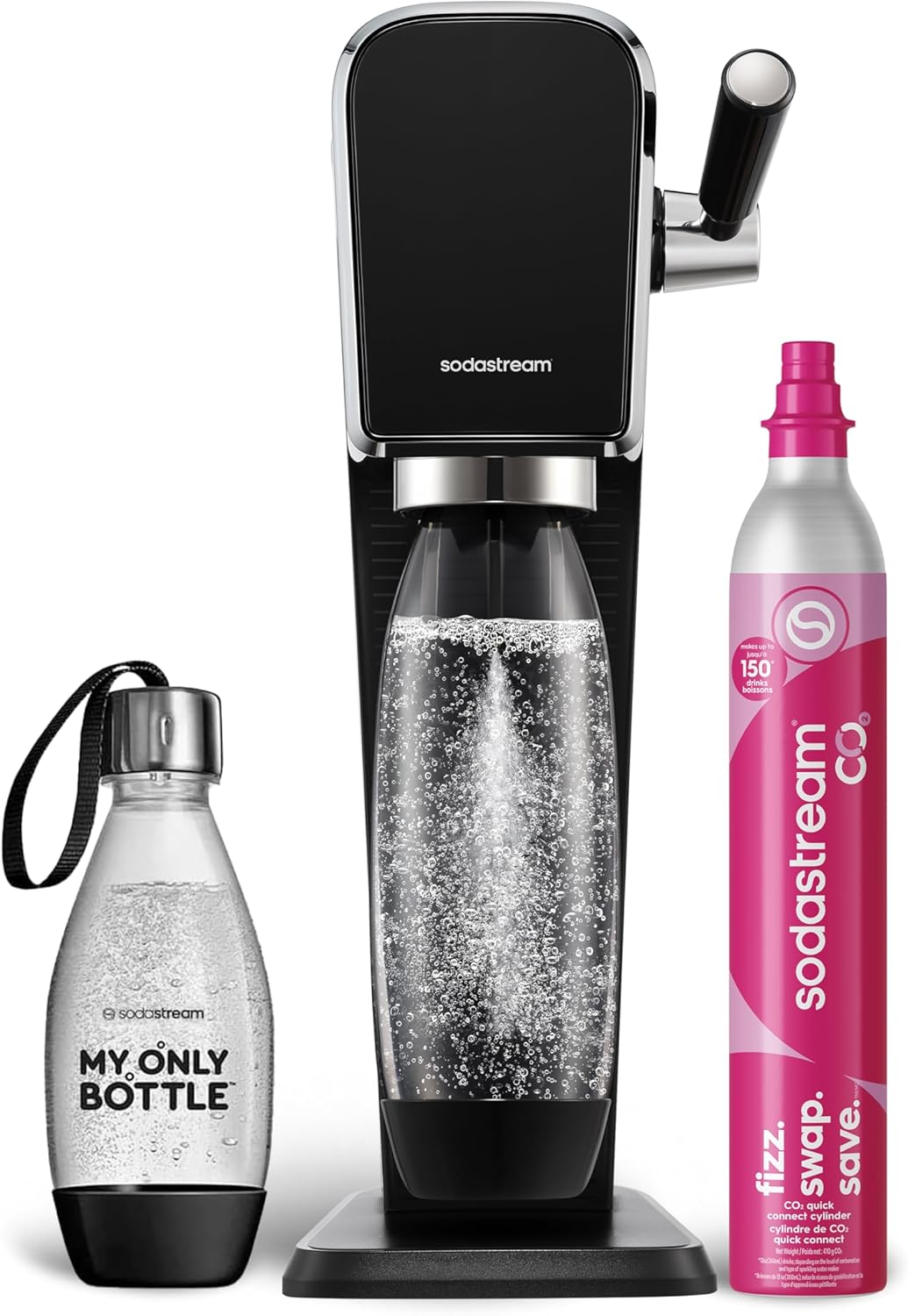 SodaStream ART Sparkling Water Maker Starter Kit, Black