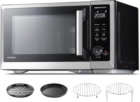 Toshiba 1.0 cu. ft. 7-in-1 Countertop Microwave Oven Air Fryer Combo, 1000W, Stainless Steel - Certified Refurbished