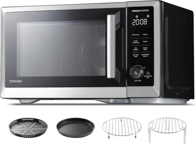 Toshiba 1.0 cu. ft. 7-in-1 Countertop Microwave Oven Air Fryer Combo, 1000W, Stainless Steel - Certified Refurbished