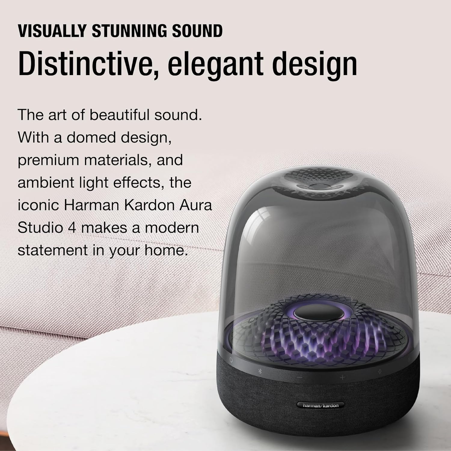 Harman Kardon Aura Studio 4 Bluetooth Speaker, Black - Certified Refurbished