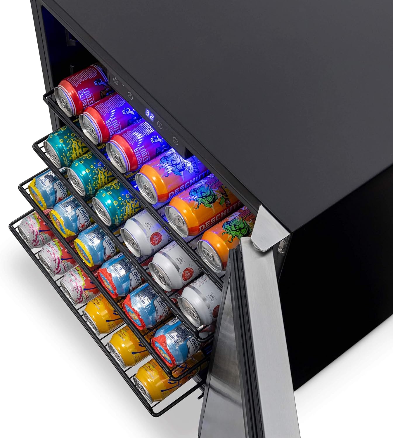 Newair 24" Built-in Outdoor Fridge, 160 Cans, Stainless Steel - Certified Refurbished