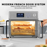 Kalorik MAXX 26 Quart 10-in-1 Countertop Toaster Oven & Air Fryer Combo, Glass French Door, 9 Accessories, 1700-Watts, Stainless Steel