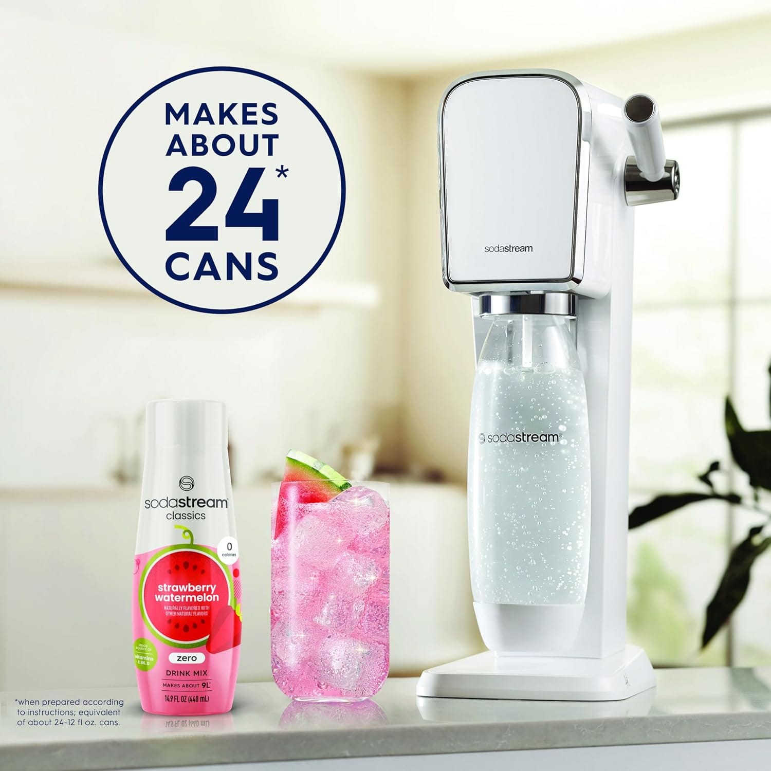 SodaStream Zero Strawberry Watermelon Drink Mix for Sparkling Water Makers, Pack of 4