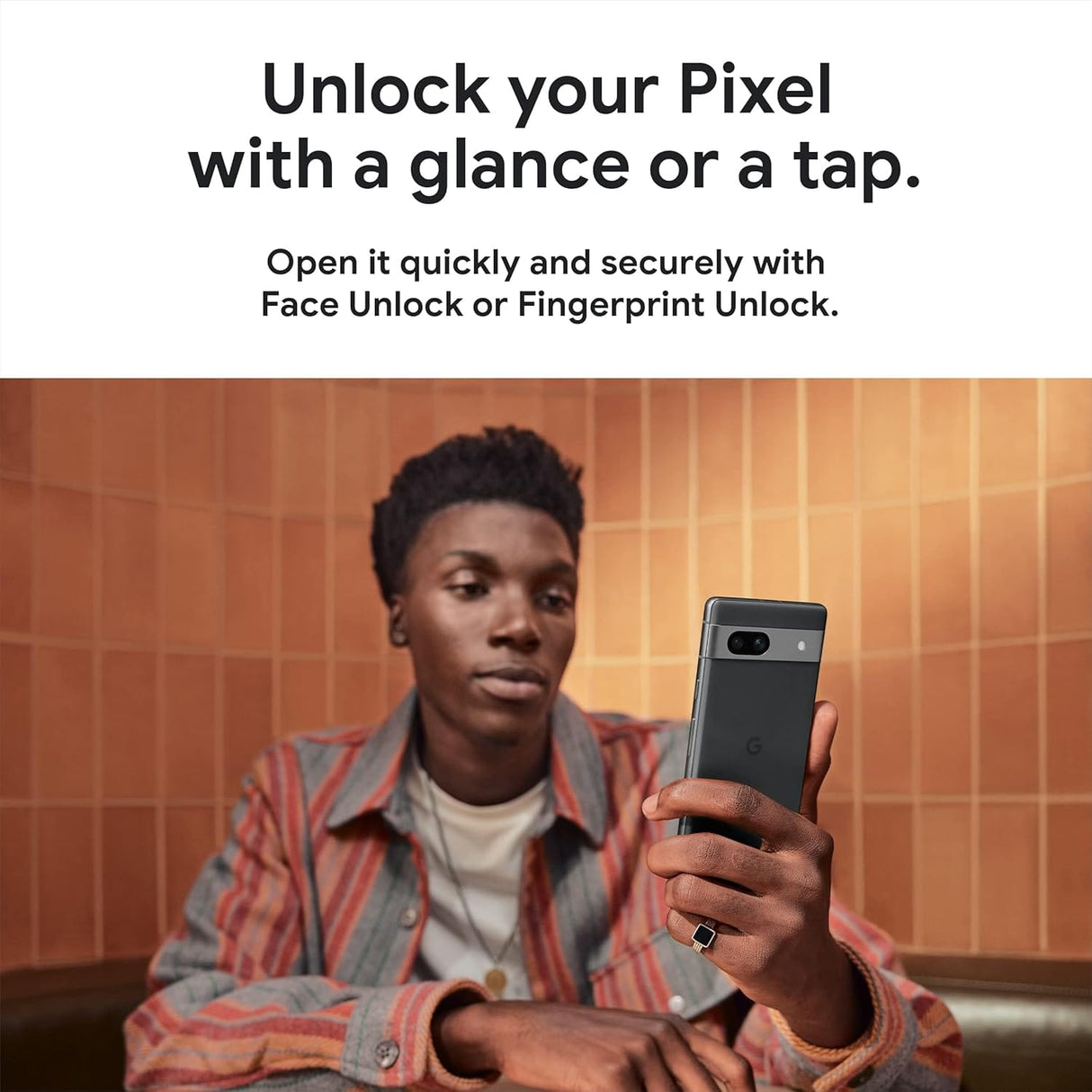 Google Pixel 7a Unlocked Android Smartphone, 128GB, Wide-Angle Camera, 24-Hour Battery, Tensor G2, Charcoal