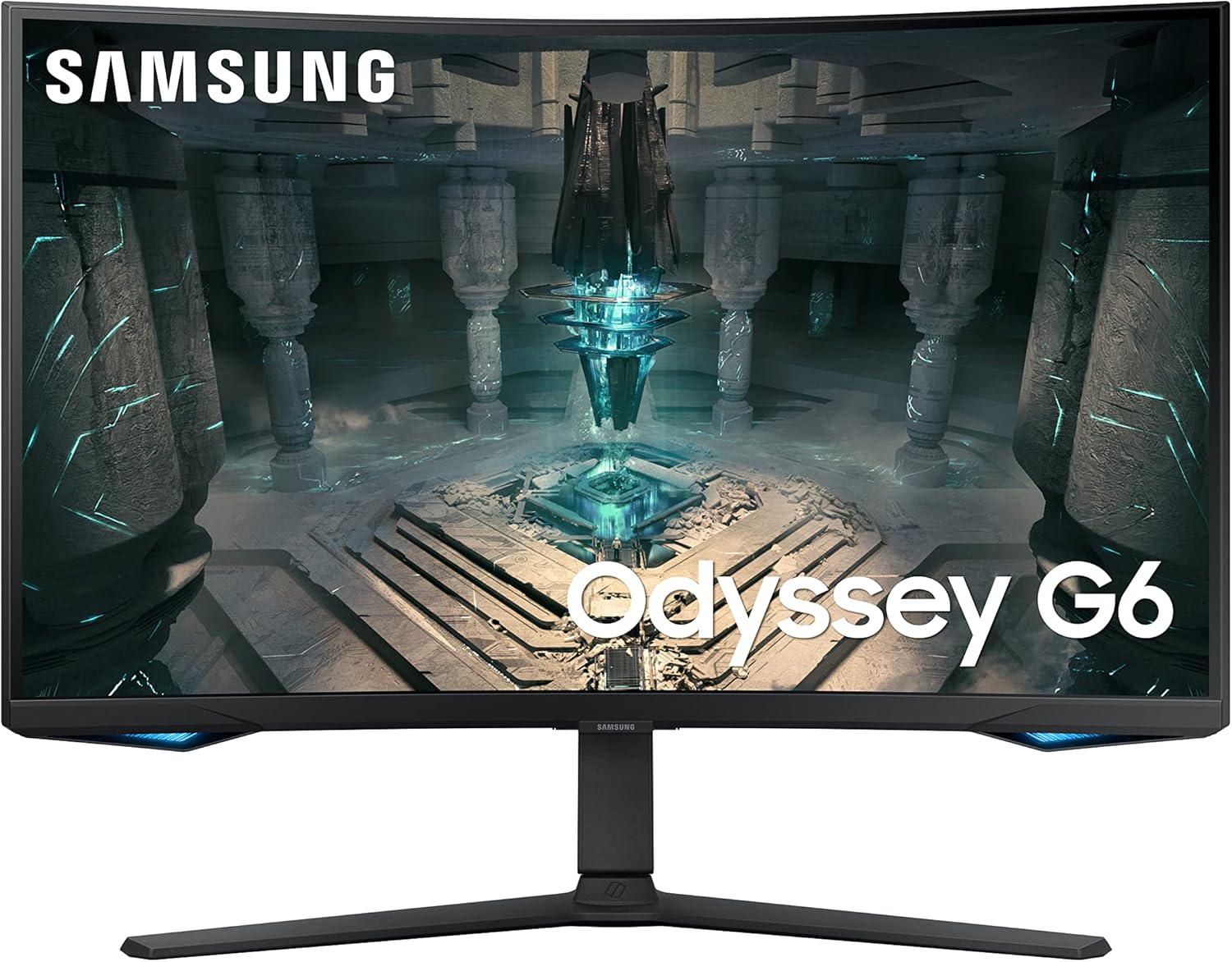 Samsung 27" Odyssey G65B QHD Curved Gaming Monitor, 240Hz, 1ms GTG, HDR600, Gaming Hub, 1000R, AMD FreeSync Premium Pro, Black