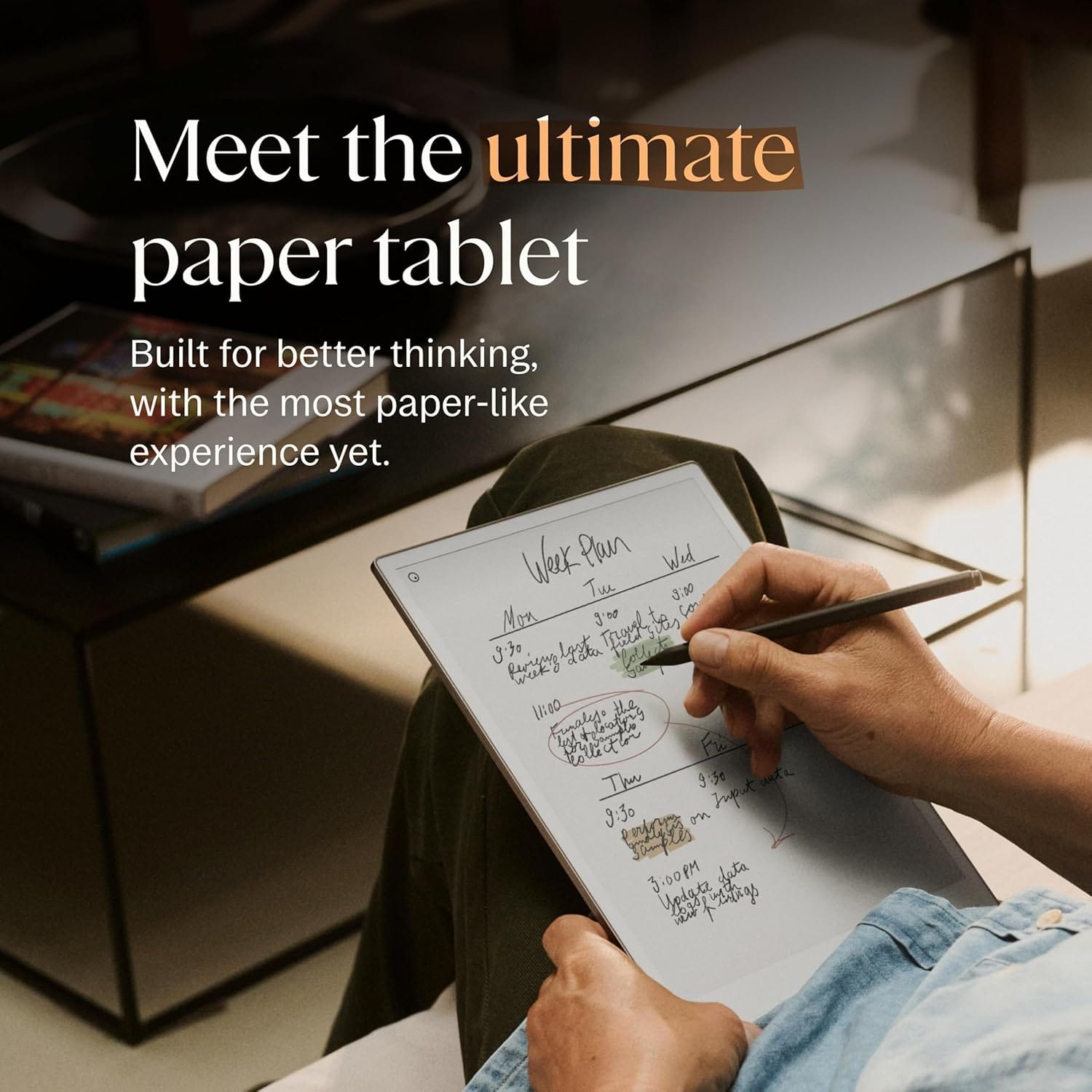 Remarkable Paper Pro Bundle, Includes 11.8" reMarkable Paper Pro Tablet, Marker Plus Pen, and a Book Folio Cover in Grey Polymer Weave - Refurbished