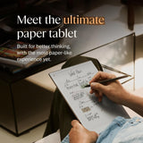 Remarkable Paper Pro Bundle, Includes 11.8" reMarkable Paper Pro Tablet, Marker Plus Pen, and a Book Folio Cover in Grey Polymer Weave - Refurbished
