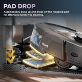 Shark R-RV2820YE-SD PowerDetect 2-in-1 Robot Vacuum and Mop with NeverTouch™ Base, Gaia Grey - Open Box