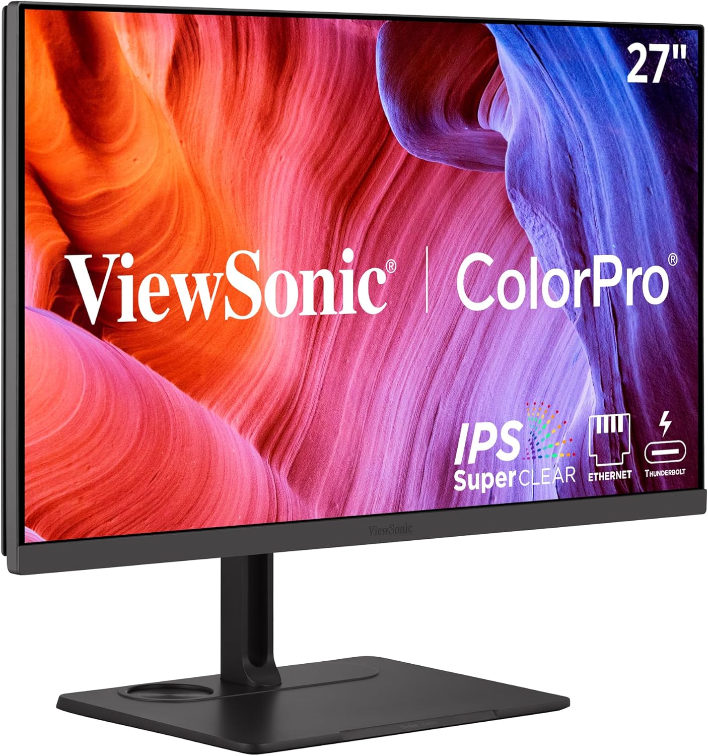 ViewSonic 27 Inch 4K UHD IPS Monitor with Advanced Ergonomics - Certified Refurbished