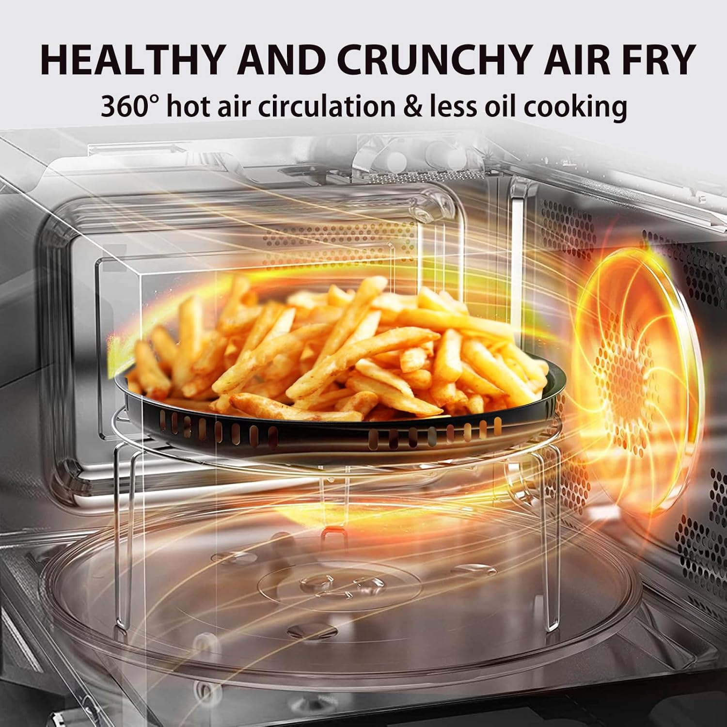 Toshiba 0.9 cu. ft. 6-in-1 Inverter Countertop Microwave Oven Air Fryer Combo, Black Stainless Steel - Certified Refurbished