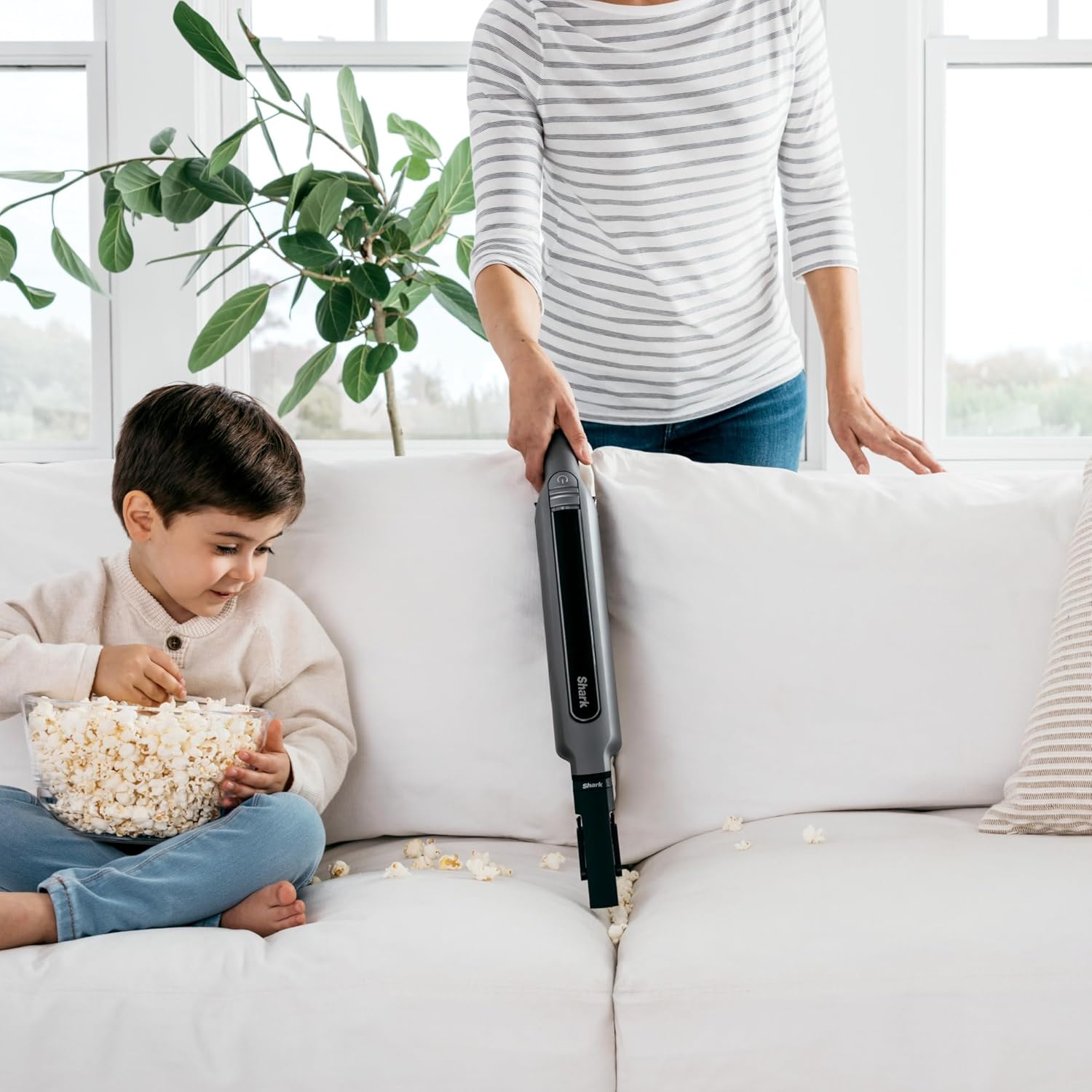Shark Cordless Stick Vacuum with Charging Dock, Boost Mode, Ultra-Lightweight, Grey - Open Box