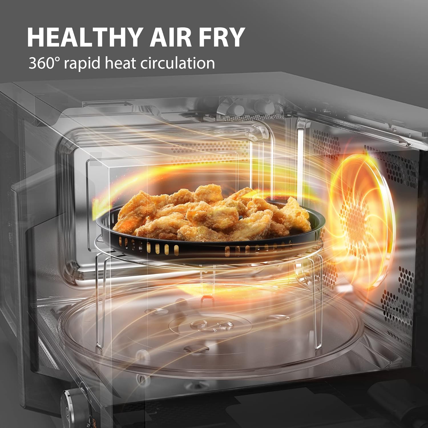 Toshiba 1.0 cu. ft. 7-in-1 Countertop Microwave Oven Air Fryer Combo, 1000W, Stainless Steel - Certified Refurbished