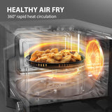Toshiba 1.0 cu. ft. 7-in-1 Countertop Microwave Oven Air Fryer Combo, 1000W, Stainless Steel - Certified Refurbished