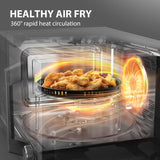 Toshiba 1.0 cu. ft. 7-in-1 OptiChef Countertop Microwave Oven Air Fryer Combo, 1000W, Black - Certified Refurbished