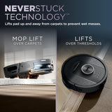 Shark PowerDetect 2-in-1 Robot Vacuum and Mop with NeverTouch™ Base, Gaia Grey - Certified Refurbished