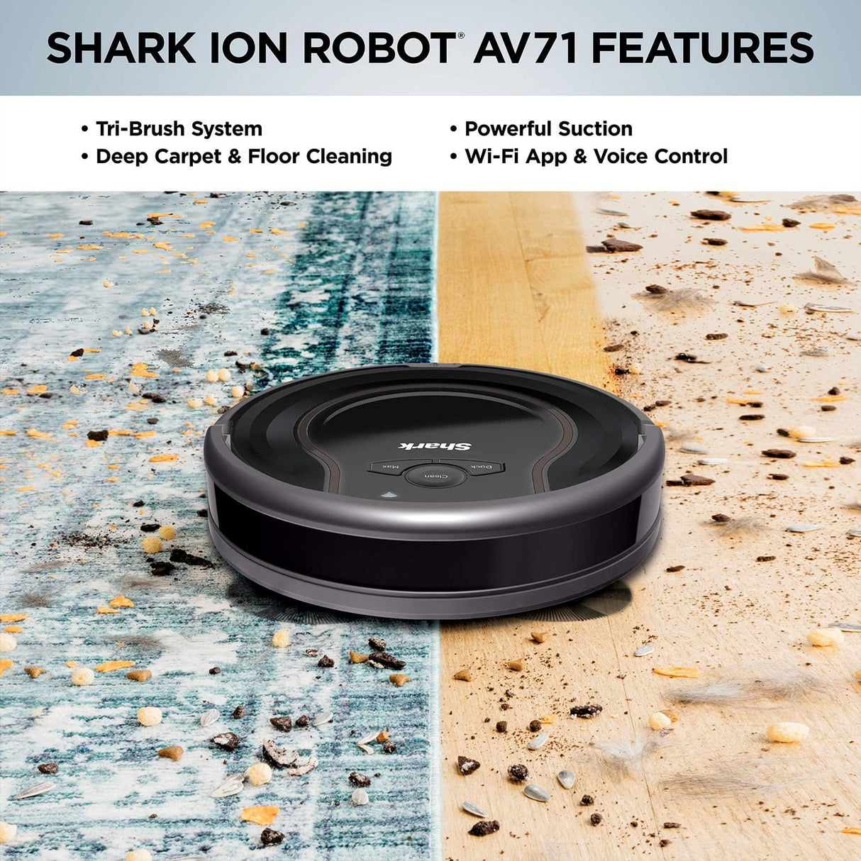 Shark ION Robot, Wi-Fi Connected, 120min Runtime, Works with Alexa, Black - Open Box
