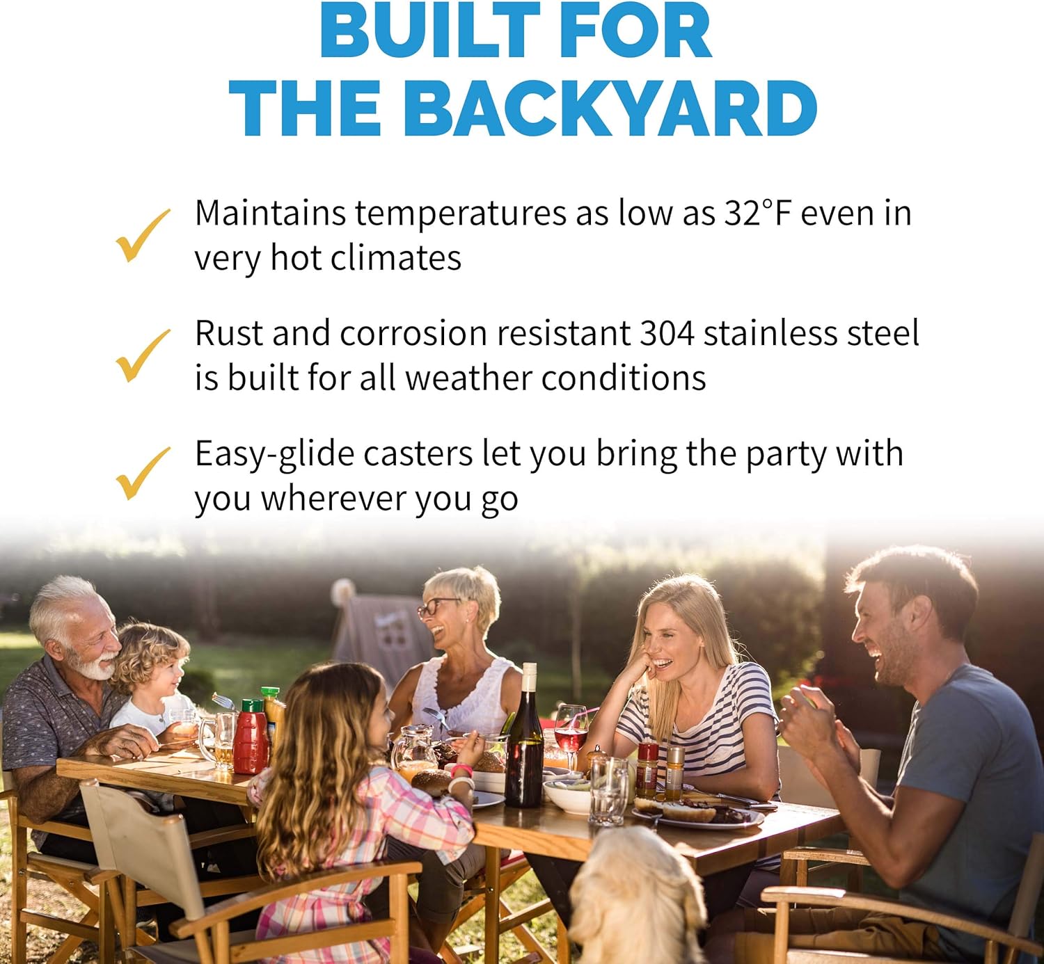 Newair 24" Built-in Outdoor Fridge, 160 Cans, Stainless Steel - Certified Refurbished