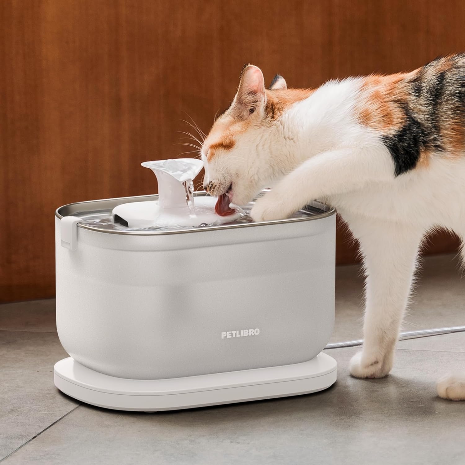 Petlibro Cat Water Fountain with Wireless Pump, 2.5L/84oz with Two Flow Modes, White - Certified Refurbished