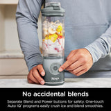Ninja Blast Max Personal Cordless Blender for Smoothies, Blend, Ice Crush, 22 oz. Twist & Go Vessel, Silver - Certified Refurbished