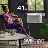 GE Profile ClearView 8300 BTU Window Air Conditioner Unit, U-Shaped Adjustable Depth, Up to 350 sq ft., White - Certified Refurbished