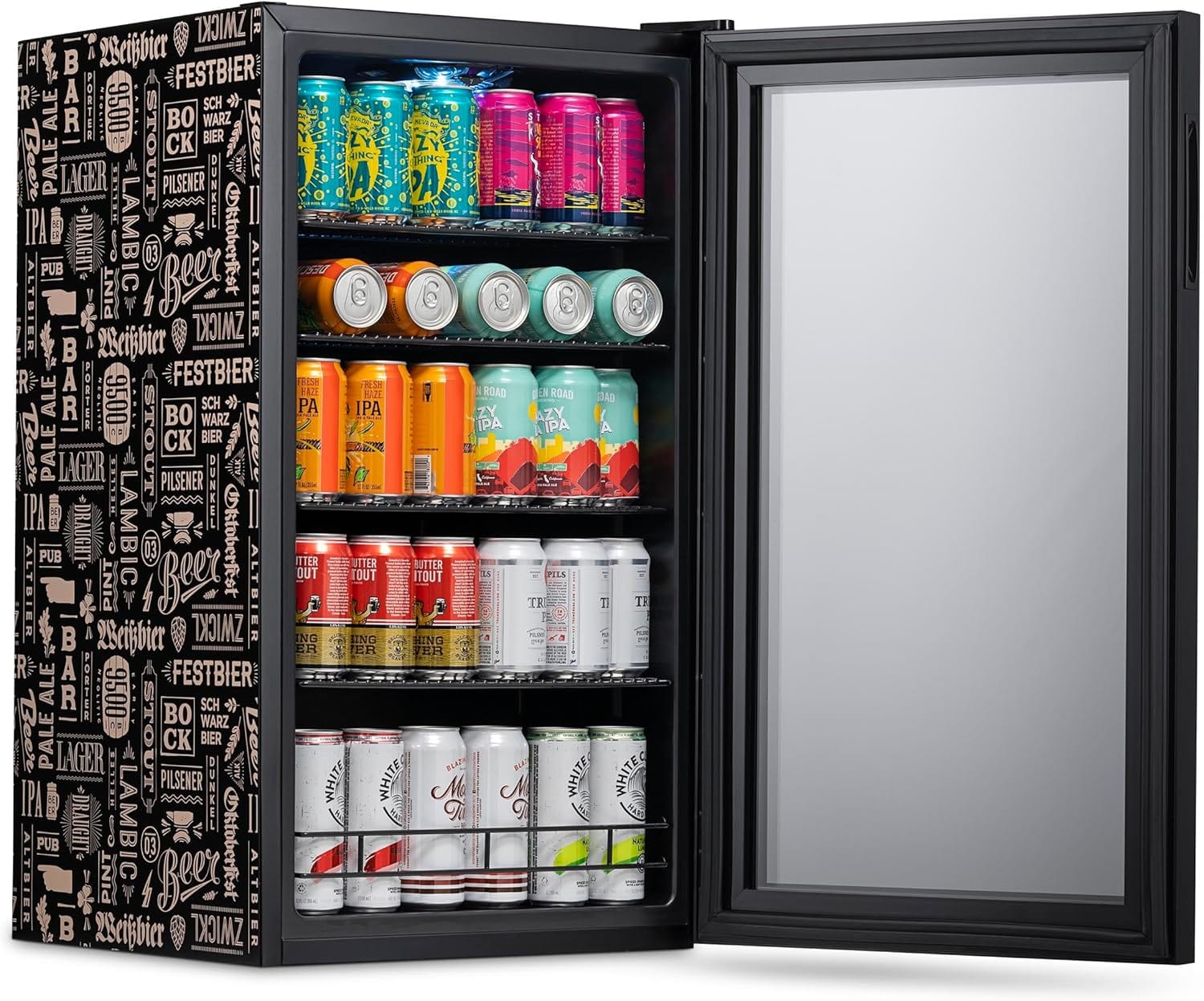Newair Freestanding Beverage Fridge with Adjustable Shelves, 126 Cans - Certified Refurbished