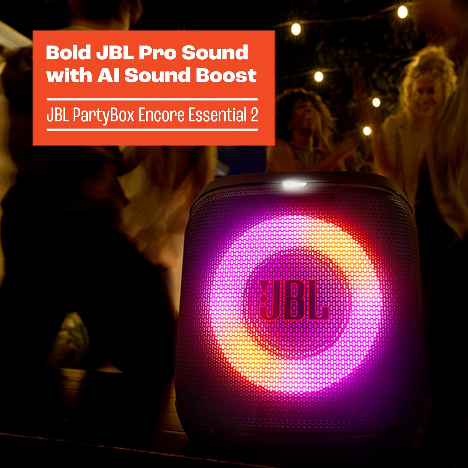 JBL PartyBox Encore Essential 2 Party Speaker, Black - Certified Refurbished