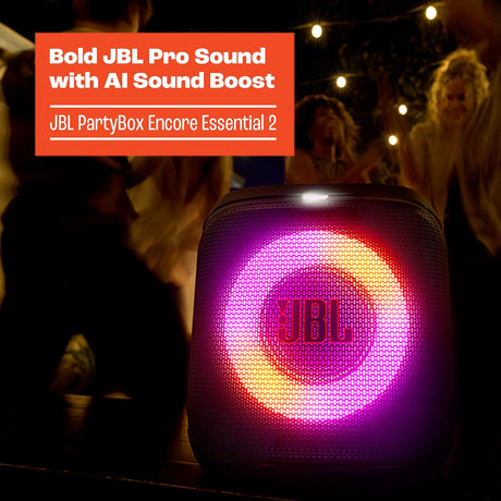 JBL PartyBox Encore Essential 2 Party Speaker, Black - Certified Refurbished