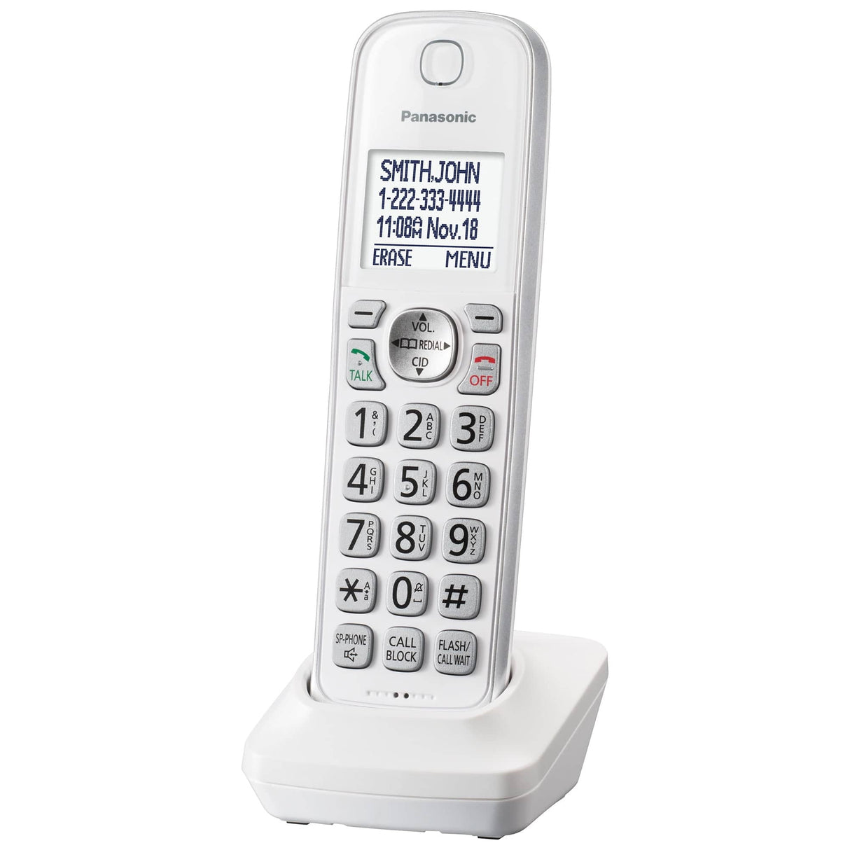 Panasonic Cordless Phone, Call Block & Answering Machine, 2 Handsets - Certified Refurbished