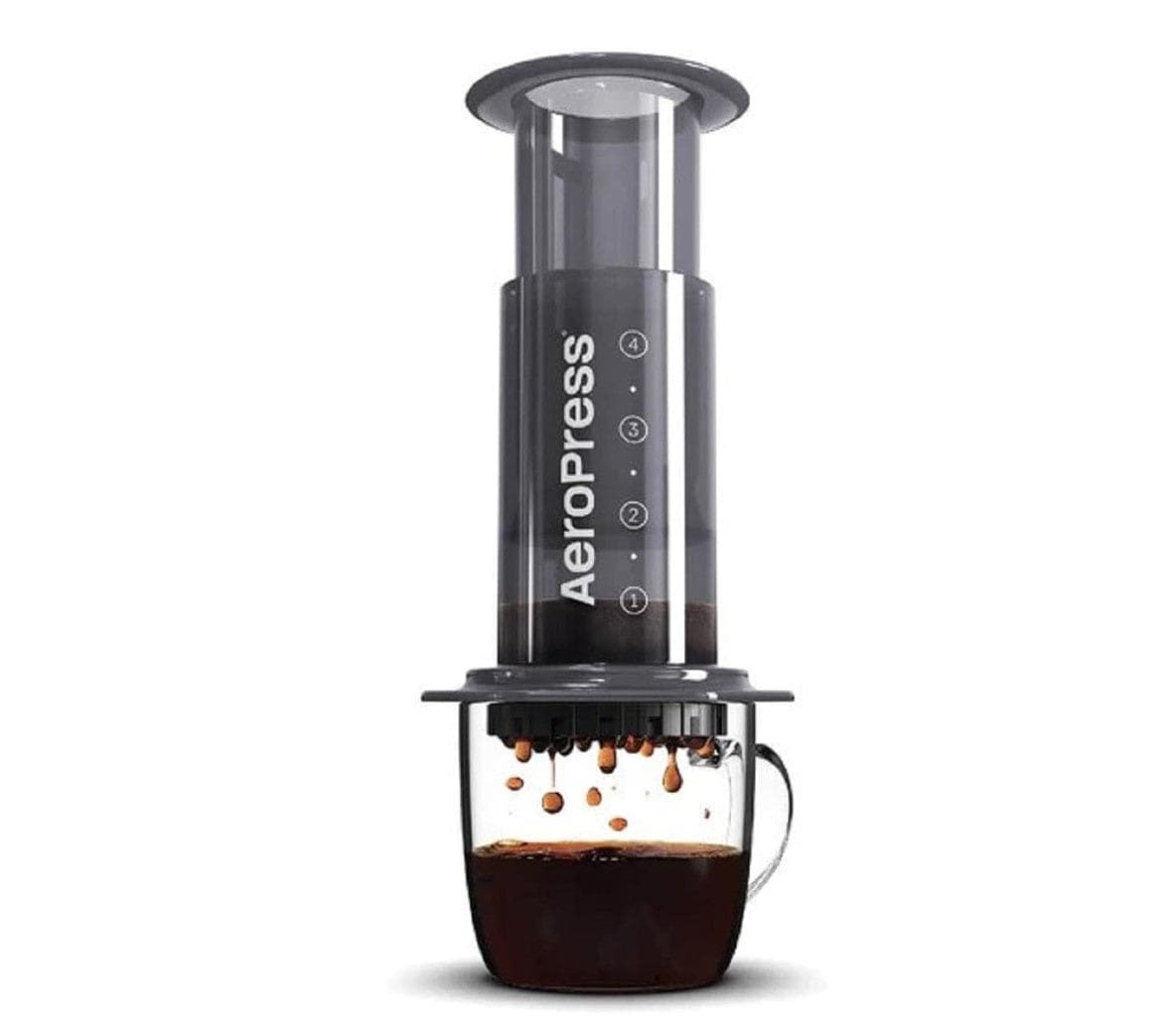 AeroPress The Original 3-in-1 Coffee + Espresso-Style, Barista Level Portable/Travel Coffee Maker, Black