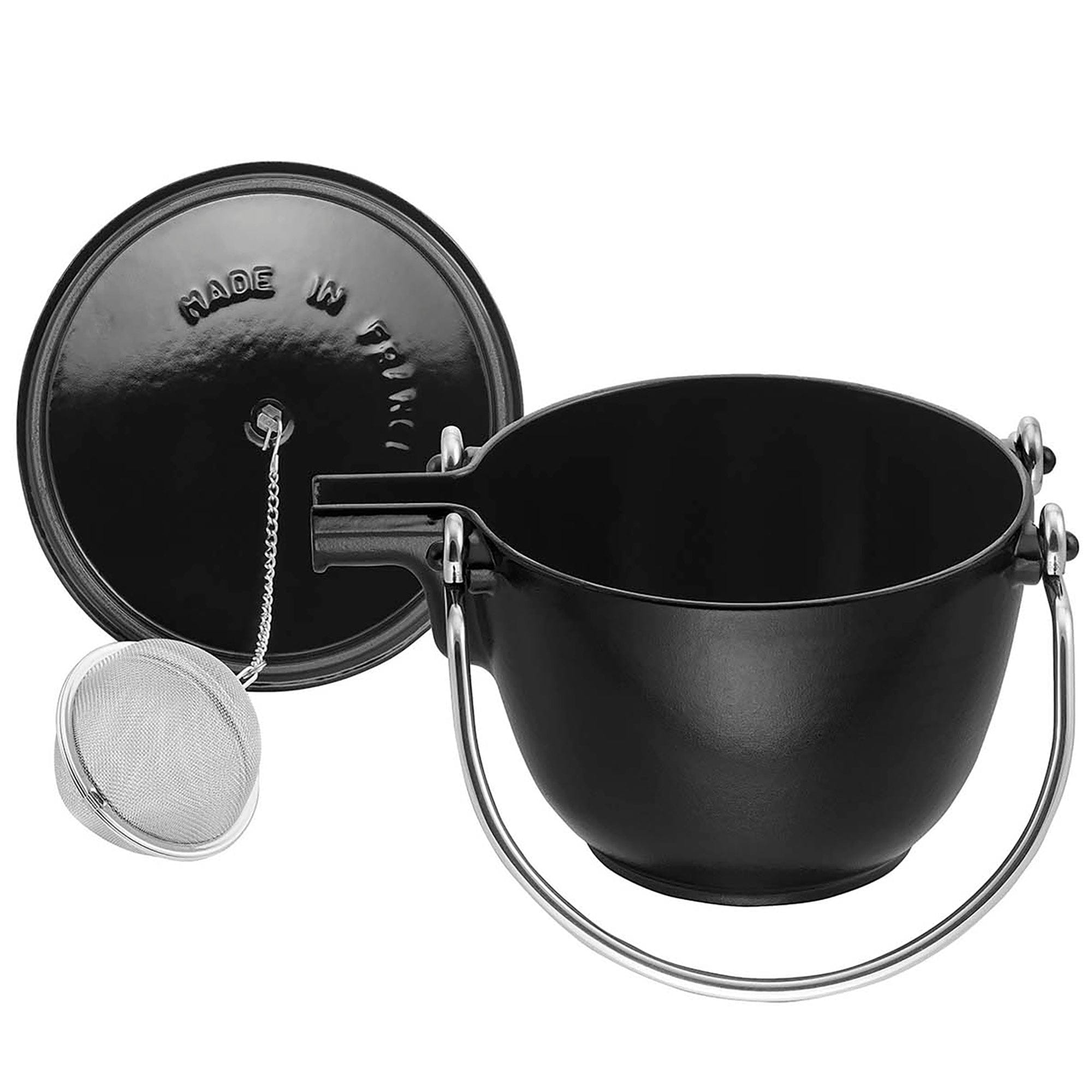 Staub Cast Iron 1-qt Round Tea Kettle - Matte Black